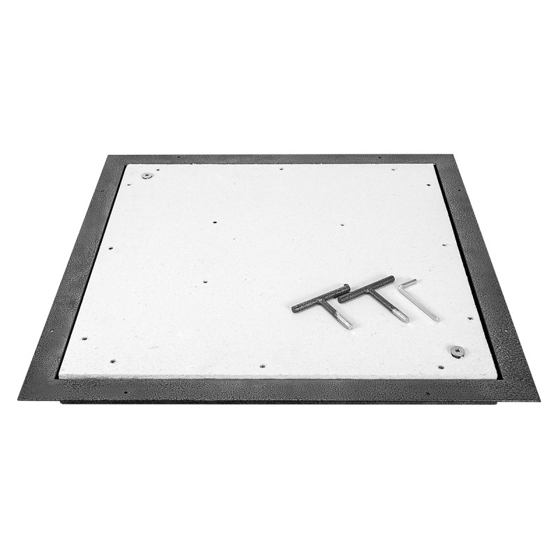 600*600 тип “Економ” Люк підлоговий з кришкою, що не заповнюється.