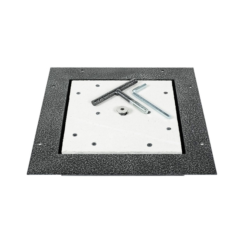 200*200 тип “Економ” Люк підлоговий з кришкою, що не заповнюється.